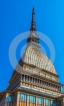 view of the mole antonelliana which is the most famous landmark of the italian city torino...IMAGE