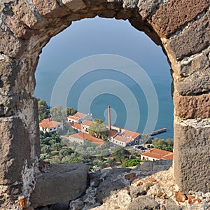 View from Molyvos castle,Greece