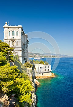 View from Monaco bay with Oceanographic Museum photo