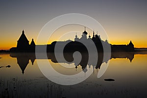 View of monastery on Solovetsky Islands.