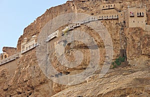 The view of The Monastery of the Temptation.