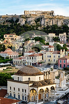 View of Monastiraki and Acropolis. Athens, Greece