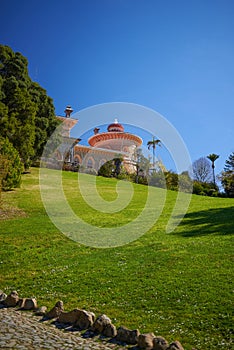 View of the Monserrate Palace from the frontyard