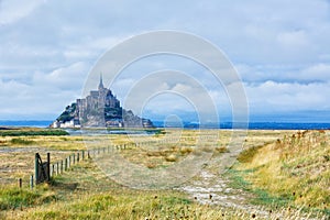 View of the Mont Saint Michel, Normandy France