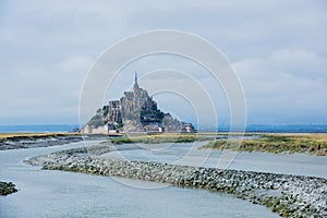 View of the Mont Saint Michel, Normandy France