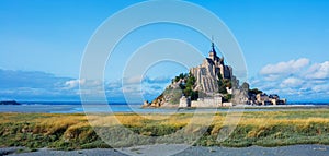 View of the Mont Saint Michel, Normandy France. Panorama