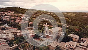 View of Montalcin City Brunello Italy
