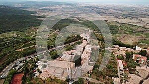 View of Montalcin City Brunello Italy