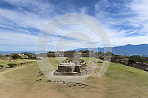 View of the Monte Alban ruins in Oaxaca