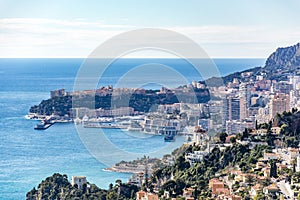 View of Monte Carlo and Monaco Ville