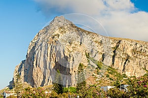 View of Monte Monaco from San Vito Lo Capo, Italy