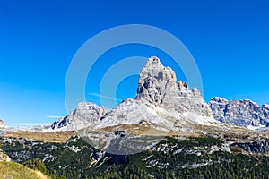 View from Monte Piana to Three Peaks, Dolomites