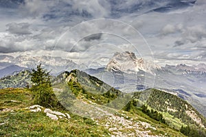 View from Monte Rite, Dolomites, Alps, Italy