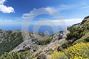 View on Montecristo and Seccheto from Monte Capanne, Elba Island photo