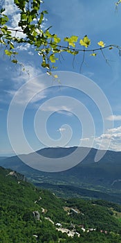 View on Montenegro mountains from Ostrog Monastery photo