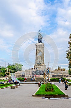 View of the monument of the soviet army in Sofia, Bulgaria