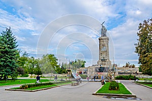 View of the monument of the soviet army in Sofia, Bulgaria