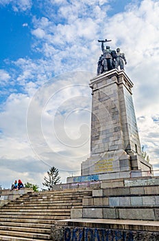 View of the monument of the soviet army in Sofia, Bulgaria....IMAGE