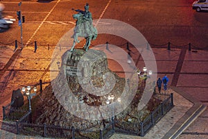 View of the monument to Bohdan Khmelnitsky
