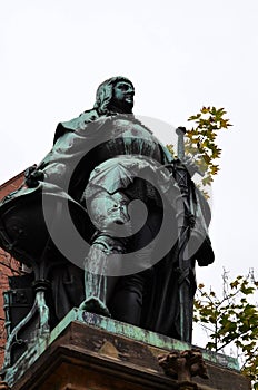 View of the monument to Martin Behaim (1459-1507