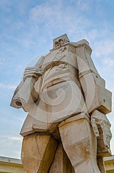 View of a monumental statue next to the kaliakra fortress in Bulgaria...IMAGE