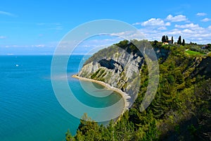 View of the Moon bay in Strunjan nature reserve