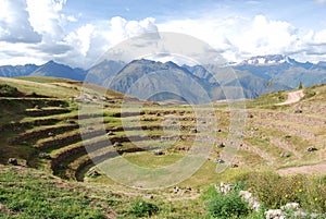 View of Moray in the valley of the Urubamba river