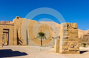View of the mortuary Temple of Ramses III near Luxo photo
