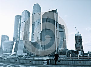 View of Moscow City Skyscrapers