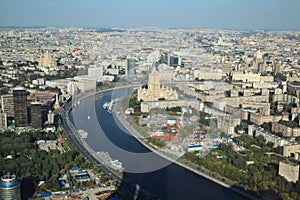 The view of Moscow from the Federation tower