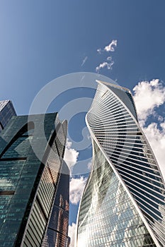 A view of the Moscow International Business Center - Moscow-City-; in Moscow; Russia.
