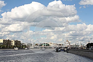 View of the Moscow Kremlin on a clear sunny day