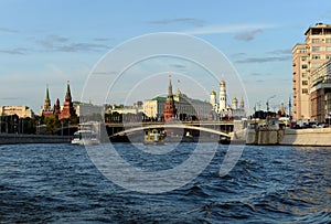 View of the Moscow Kremlin and the Great Stone Bridge