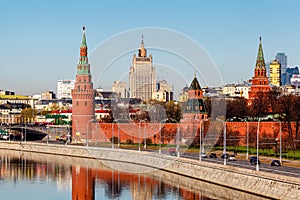 View on Moscow Kremlin and Ministry of Foreign Affairs