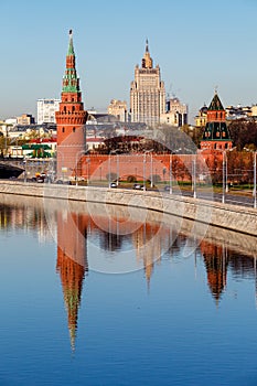 View on Moscow Kremlin and Ministry of Foreign Affairs