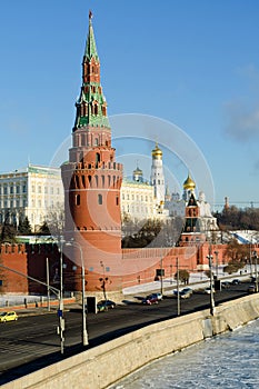 View on Moscow kremlin in winter