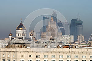 View of Moscow with some landmarks