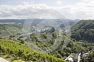 A view of Mosel river and Kobern-Gondorf in Germany