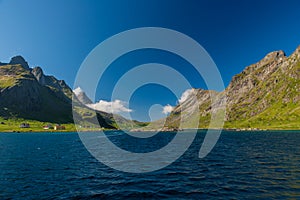 View of Moskenesoya Island in north Norway