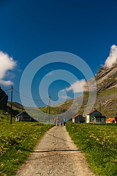 View of Moskenesoya Island in north Norway