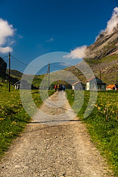 View of Moskenesoya Island in north Norway