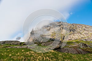 View of Moskenesoya Island in north Norway