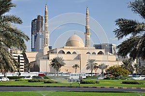 View of a mosque in arabic city photo