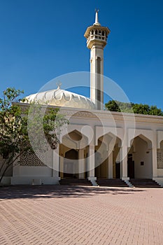 View of the mosque in Bastakiya, Dubai