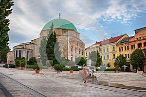 View of the mosque in Pecs,Hungary.