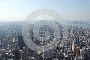 View of the most emblematic buildings and skyscrapers of Manhattan (New York). photo