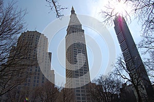 View of the most emblematic buildings and skyscrapers of Manhattan (New York). photo