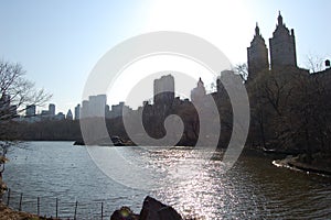 View of the most emblematic buildings and skyscrapers of Manhattan (New York). Central Park photo