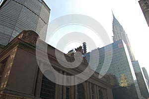 View of the most emblematic buildings and skyscrapers of Manhattan (New York). Central station photo