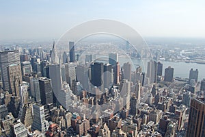 View of the most emblematic buildings and skyscrapers of Manhattan (New York). photo